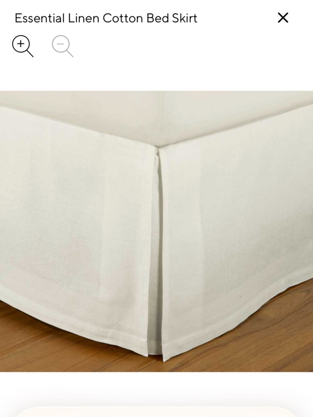 Pottery Barn Linen-Cotton Bed Skirt in Off-White